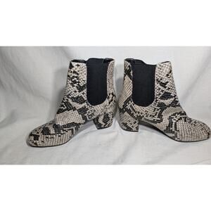 Charlotte Russe Womens Kayden Ankle Boot Bootie Sz 6 Faux Snakeskin animal print